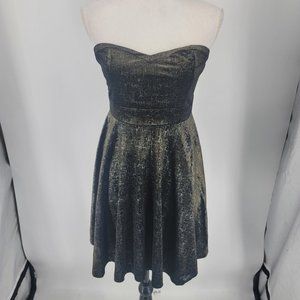 Free People Shattered Shine Velvet Mini Dress Strapless Women's Medium NWT